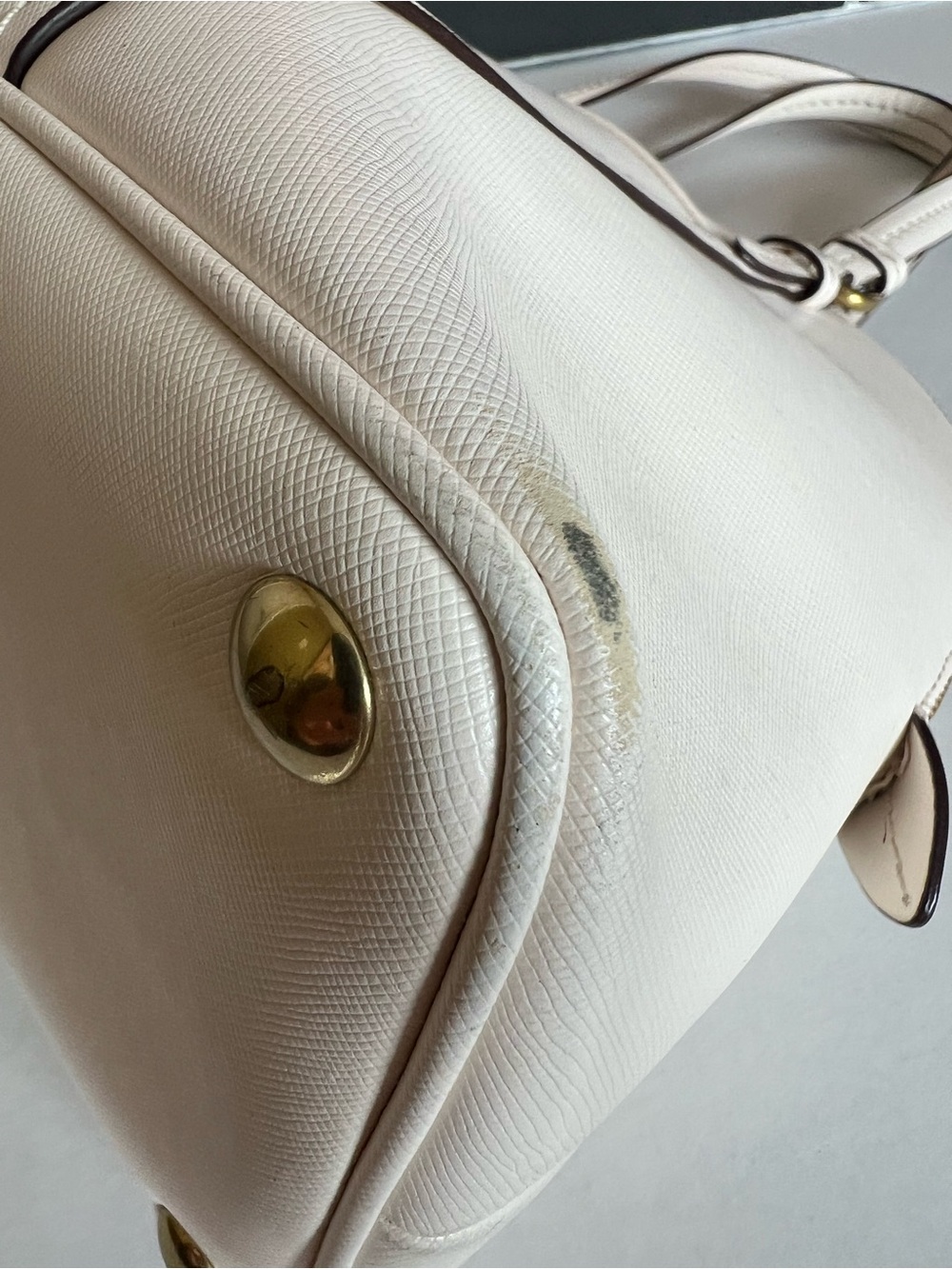 Coach Peyton Cora Satchel Bag Beige Sand Saffiano Leather # F25671 - Picture 12 of 16